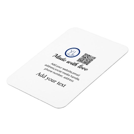 Einfacher minimaler QR-Code-Logo-Scan-Code-Name te Magnet (Linke Seite)