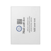 Einfacher minimaler QR-Code-Logo-Scan-Code-Name te Notizblock (Rotiert)
