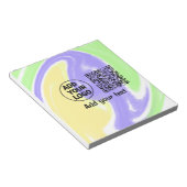 Einfacher minimaler QR-Code-Logo-Scan-Code-Name-te Notizblock (angewinkelt)