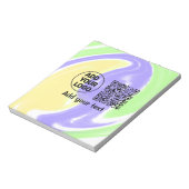 Einfacher minimaler QR-Code-Logo-Scan-Code-Name-te Notizblock (Rotiert)