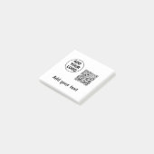Einfacher minimaler QR-Code-Logo-Scan-Code-Name te Post-it Klebezettel (angewinkelt)