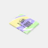 Einfacher minimaler QR-Code-Logo-Scan-Code-Name te Post-it Klebezettel (angewinkelt)