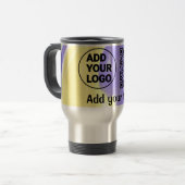 Einfacher minimaler QR-Code-Logo-Scan-Code-Name te Reisebecher (Vorderseite Links)