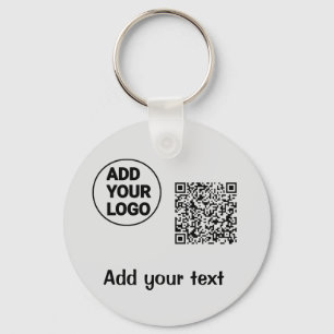 Einfacher minimaler QR-Code-Logo-Scan-Code-Name te Schlüsselanhänger