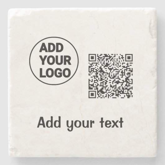 Einfacher minimaler QR-Code-Logo-Scan-Code-Name te Steinuntersetzer (Vorderseite)