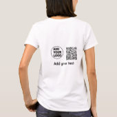 Einfacher minimaler QR-Code-Logo-Scan-Code-Name te T-Shirt (Rückseite)