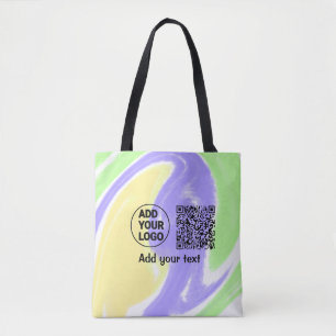 Einfacher minimaler QR-Code-Logo-Scan-Code-Name te Tasche