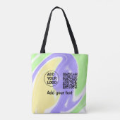 Einfacher minimaler QR-Code-Logo-Scan-Code-Name te Tasche (Rückseite)