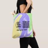 Einfacher minimaler QR-Code-Logo-Scan-Code-Name te Tasche (Von Nahem)