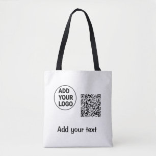Einfacher minimaler QR-Code-Logo-Scan-Code-Name TE Tasche