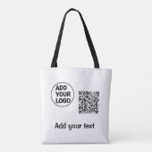 Einfacher minimaler QR-Code-Logo-Scan-Code-Name TE Tasche (Rückseite)