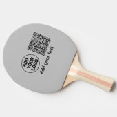 Einfacher minimaler QR-Code-Logo-Scan-Code-Name-te Tischtennis Schläger (Seitenansicht)
