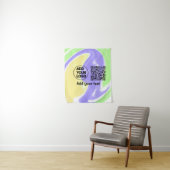 Einfacher minimaler QR-Code-Logo-Scan-Code-Name te Wandteppich (Beispiel)
