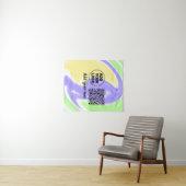 Einfacher minimaler QR-Code-Logo-Scan-Code-Name te Wandteppich (Beispiel (Horizontal))