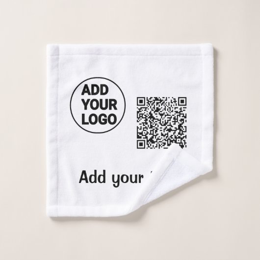 Einfacher minimaler QR-Code-Logo-Scan-Code-Name te Waschlappen (Waschlappen)