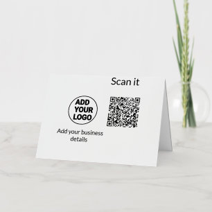 Einfacher minimaler QR-Code-Logo-Scan-Code-Name wi