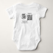 Einfacher minimaler QR-Code-Logo-Scan-Code-Name wi Baby Strampler (Rückseite)