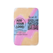 Einfacher minimaler QR-Code-Logo-Scan-Code-Name wi Badematte (Vorderseite Vertikal)
