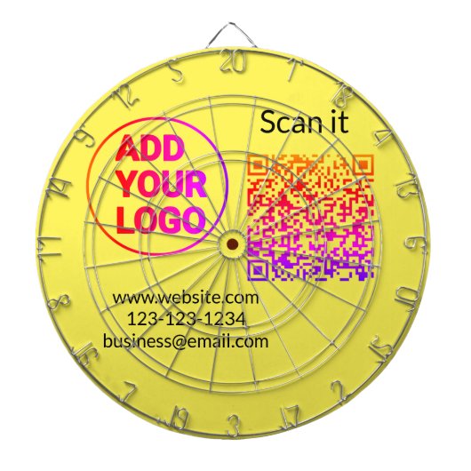 Einfacher minimaler QR-Code-Logo-Scan-Code-Name wi Dartscheibe (vorne)
