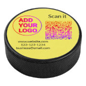 Einfacher minimaler QR-Code-Logo-Scan-Code-Name wi Eishockey Puck (3/4)