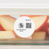 Einfacher minimaler QR-Code-Logo-Scan-Code-Name wi Etiketten (Befestigt)