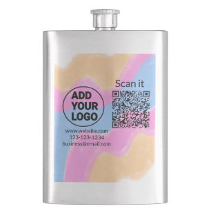 Einfacher minimaler QR-Code-Logo-Scan-Code-Name wi Flachmann