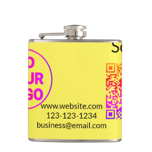 Einfacher minimaler QR-Code-Logo-Scan-Code-Name wi Flachmann