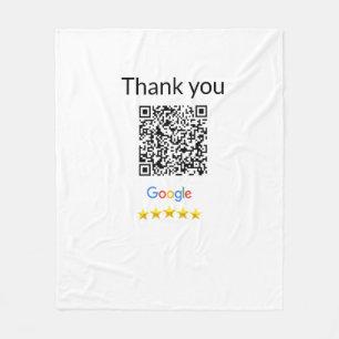 Einfacher minimaler QR-Code-Logo-Scan-Code-Name wi Fleecedecke