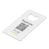 Einfacher minimaler QR-Code-Logo-Scan-Code-Name wi Geldbeutel Flaschenöffner (Vorderseite Schrägansicht)