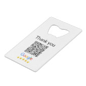 Einfacher minimaler QR-Code-Logo-Scan-Code-Name wi Geldbeutel Flaschenöffner (Rückseite Schrägansicht)