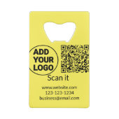 Einfacher minimaler QR-Code-Logo-Scan-Code-Name wi Geldbeutel Flaschenöffner (Rückseite)