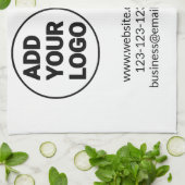Einfacher minimaler QR-Code-Logo-Scan-Code-Name wi Geschirrtuch (Gefaltet)