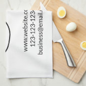 Einfacher minimaler QR-Code-Logo-Scan-Code-Name wi Geschirrtuch (Viertel Falte)