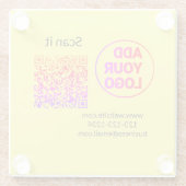 Einfacher minimaler QR-Code-Logo-Scan-Code-Name wi Glasuntersetzer (Rückseite)