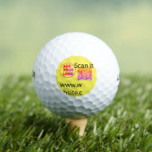 Einfacher minimaler QR-Code-Logo-Scan-Code-Name wi Golfball (Insitu T-Shirt)