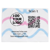 Einfacher minimaler QR-Code-Logo-Scan-Code-Name wi Große Geschenktüte (Rückseite)
