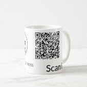 Einfacher minimaler QR-Code-Logo-Scan-Code-Name wi Kaffeetasse (VorderseiteRechts)