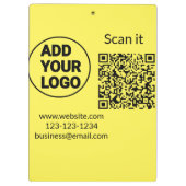 Einfacher minimaler QR-Code-Logo-Scan-Code-Name wi Klemmbrett (Rückseite)
