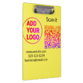 Einfacher minimaler QR-Code-Logo-Scan-Code-Name wi Klemmbrett (Rechts)