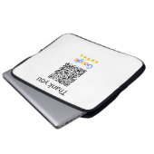 Einfacher minimaler QR-Code-Logo-Scan-Code-Name wi Laptopschutzhülle (Vorne Knopf)