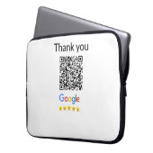Einfacher minimaler QR-Code-Logo-Scan-Code-Name wi Laptopschutzhülle (Vorderseite Links)