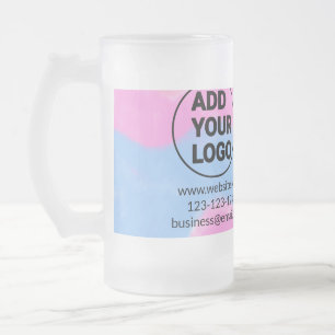 Einfacher minimaler QR-Code-Logo-Scan-Code-Name wi Mattglas Bierglas