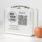 Einfacher minimaler QR-Code-Logo-Scan-Code-Name wi Metall Brotdose (Beispiel)