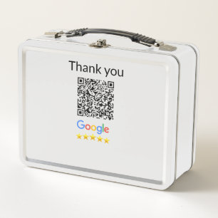 Einfacher minimaler QR-Code-Logo-Scan-Code-Name wi Metall Brotdose