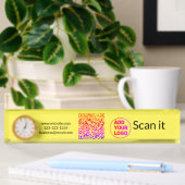 Einfacher minimaler QR-Code-Logo-Scan-Code-Name wi Namensplakette