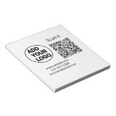 Einfacher minimaler QR-Code-Logo-Scan-Code-Name wi Notizblock (angewinkelt)