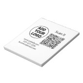 Einfacher minimaler QR-Code-Logo-Scan-Code-Name wi Notizblock (Rotiert)