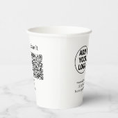 Einfacher minimaler QR-Code-Logo-Scan-Code-Name wi Pappbecher (Rechts)