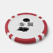 Einfacher minimaler QR-Code-Logo-Scan-Code-Name wi Pokerchips (Einzeln)