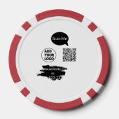 Einfacher minimaler QR-Code-Logo-Scan-Code-Name wi Pokerchips (Rückseite)